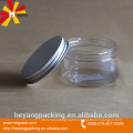 50g 100gl 150gl 250g 500g clear cosmetic PET jar with aluminium lid